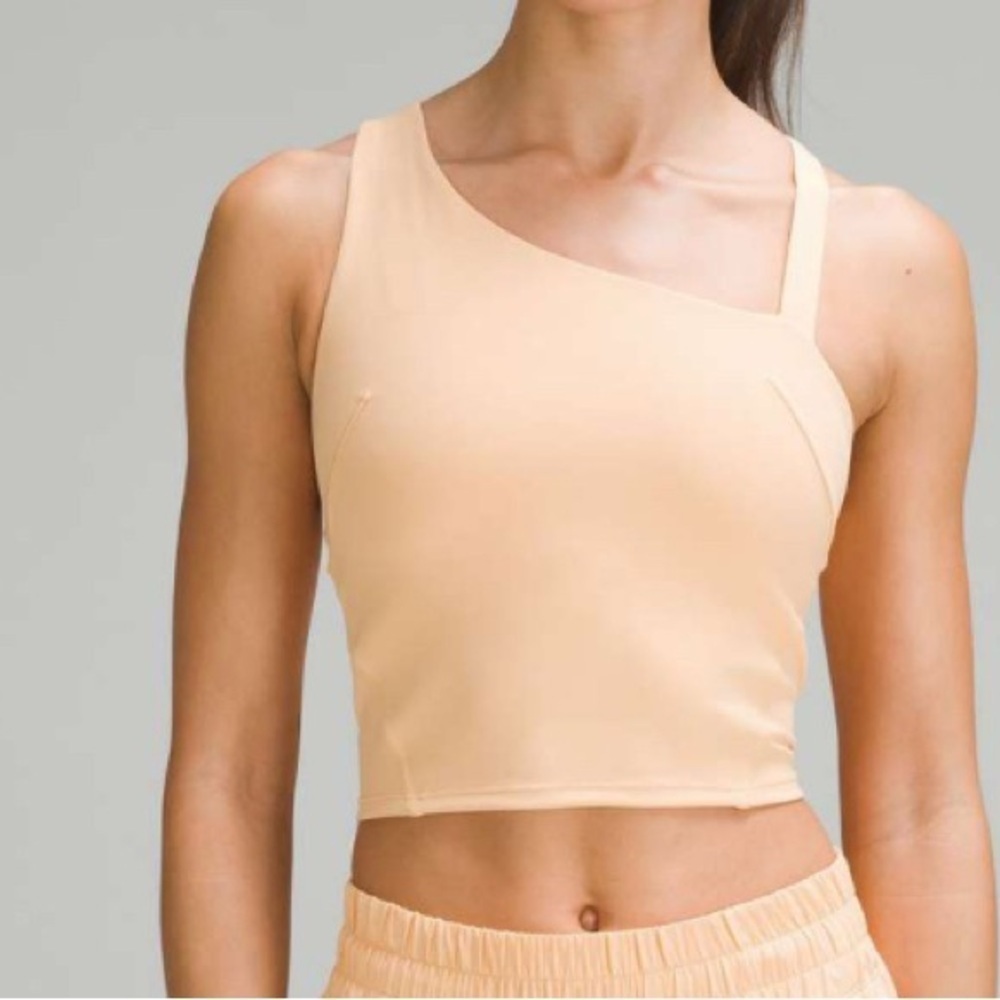 Lululemon Everlux Asymmetrical Tennis Tank Top – Summer Glow | Size 2